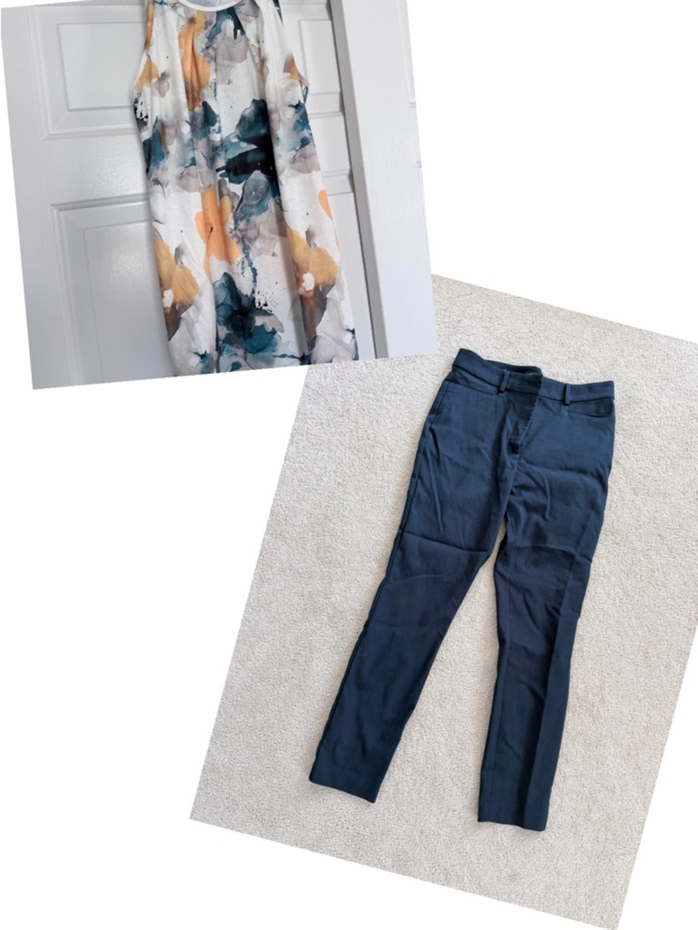 Two piece outfit:  Navy Pants and Tank